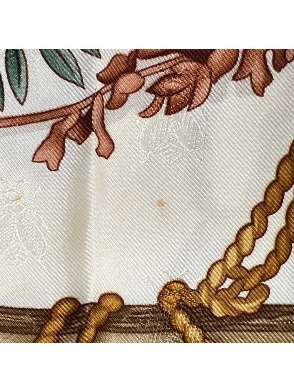 ★SOLD★ Hermes Carre 90 Herbier de Gavarnie Pressed Flowers of Scarf Green - Picture 5 of 10
